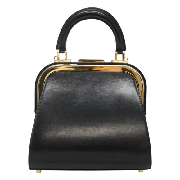 DIOR Hand Bag Leather Black Gold - Picture 3 of 12